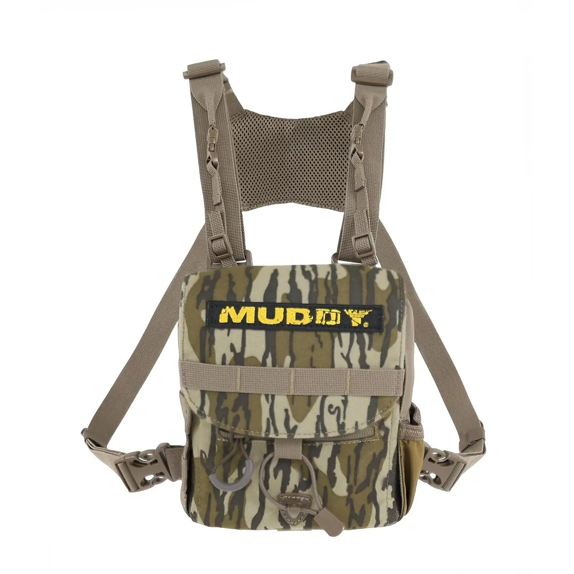 Muddy Pro Series Binocular Harness - Camouflage, MOLLE Webbing, Padded Back, Model# MUD-BPK-BHMO